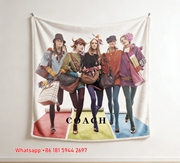 Coach Vintage Runway Bags Flannel Throw Blanket for Sofa C170